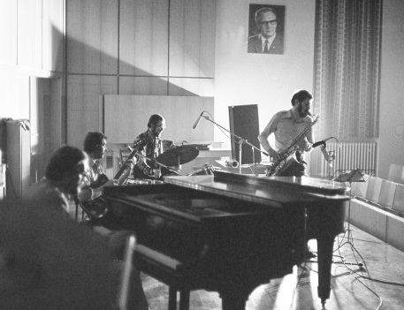 Das Freiberger Jazzquintett im März 1976, Foto: Gunther Galinsky